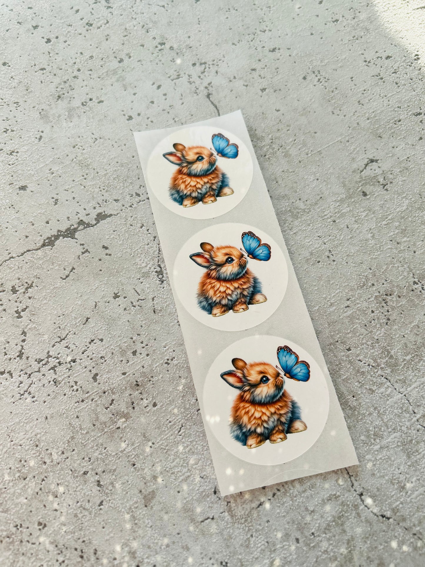 Sticker Ostern Hase mit Schmetterling 10 Stk.