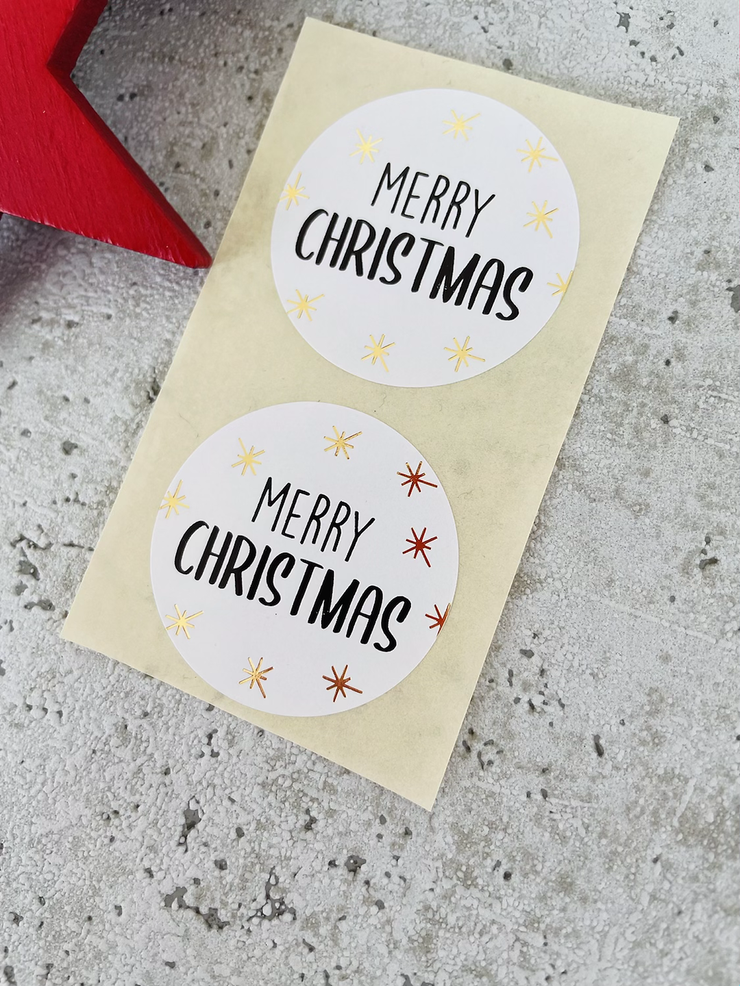 Sticker •Merry Christmas gold• 10 Stk.