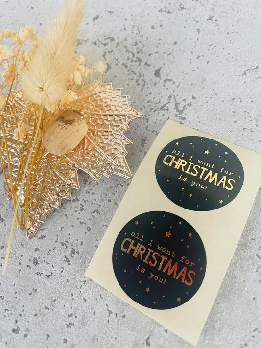 Sticker Christmas gold 10 Stk